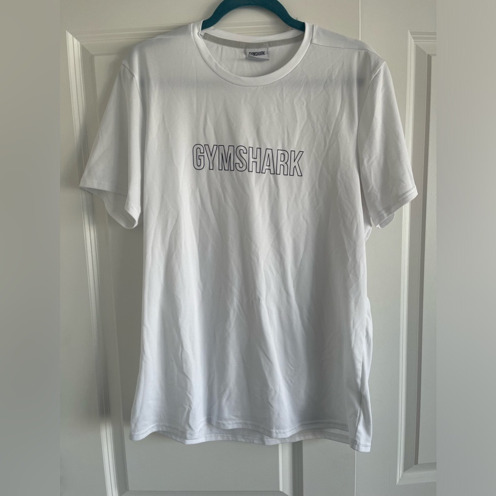 Gymshark White Short Sleeve Logo Tee